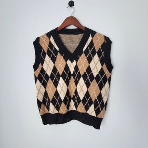 Shein Argyle Patterned Sweater Vest - Size US O/S